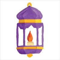 arabische lampe aquarell symbol illustration vektor