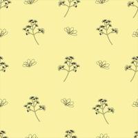 modernes frühlingsnahtloses muster mit blumensilhouetten, botanischen formen. Vektor-Illustration gezeichnete Hände. Design für Mode, Textilien, Stoffe, Hüllen, Bahnen, Tapeten, Banner, Poster, Verpackungen vektor