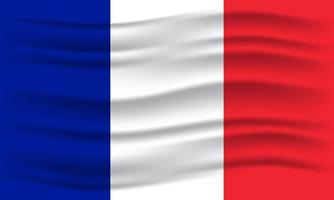 illustration av viftande Frankrikes flagga. vektor illustration.