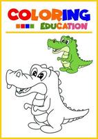 Malbuch für Kinder Alligator vektor