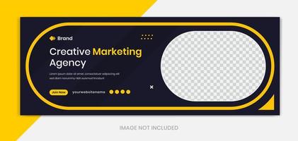 modern företags banner designmall, gul business layout vektor