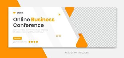 modernes Firmenbanner-Design-Layout, kreative orangefarbene Formen bearbeitbarer Vektor