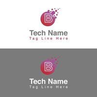 buchstabe b-logo, tech-logo, moderne b-buchstabe-logo-design-vorlage vektor