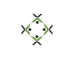 X Leter Menschen Logo Vektor