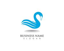 Swan logo Mall vektor