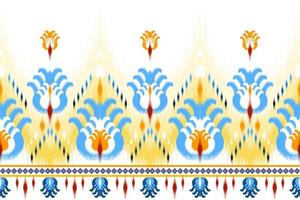 ikat ethnisches nahtloses musterdesign. aztekischer Stoff Teppich Mandala Ornament Chevron Textildekoration Tapete. Tribal Truthahn afrikanische indische traditionelle Stickerei Vektorgrafiken Hintergrund vektor