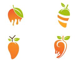 Mango i platt stil mango logo mango ikon vektor bild
