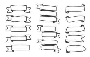 handgezeichneter bandtextrahmen zum dekorieren von zeitschriften vektor