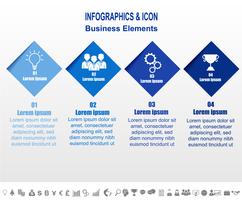 Infographic business tidslinje process och ikoner mall. Affärsidé med 4 alternativ, steg eller processer. Vektor. vektor