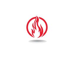 Feuer Logo Template-Vektorikone Öl-, Gas- und Energielogokonzept vektor