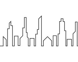 Modern City silhuett. vektor illustration i platt design