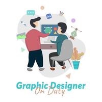 Grafikdesigner im Dienst vektor