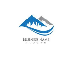 Mountain logotyp och symboler Business Mall Vector