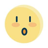 isoliertes überraschtes Emoji-Vektordesign vektor