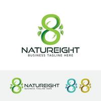 Logo-Design des Natur-Unendlichkeitskonzepts vektor
