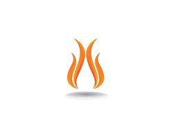 Feuer Logo Template-Vektorikone Öl-, Gas- und Energielogokonzept vektor