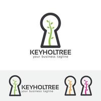 Schlüsselloch-Vektor-Logo-Design-Vorlage vektor