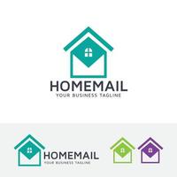 Home-E-Mail-Vektor-Design-Vorlage vektor