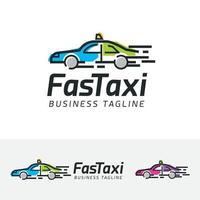 schnelles Taxi-Vektor-Konzept-Logo vektor
