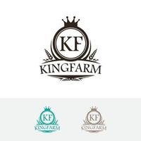 king farm logotyp design vektor