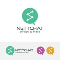 Chat-Vektor-Logo-Design vektor