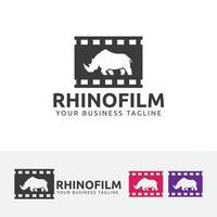 Rhino-Film-Vektor-Logo-Design vektor