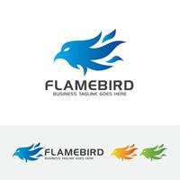 flamma fågel logotyp formgivningsmall vektor