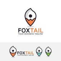 Fox Tail Point Logo-Design-Konzept vektor