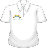 ein weißes Hemd mit Regenbogenmuster auf weißem Hintergrund vektor