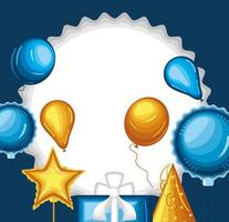 glänzende Luftballons zum Geburtstag vektor