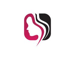 Beauty Gesicht Haar Logo Frauen vektor