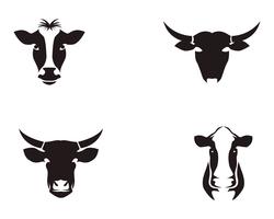 Cow head symboler och logotyp vektor mall