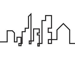 Moderne Skyline der Stadt. Stadtsilhouette. Vektor-Illustration in Wohnung vektor