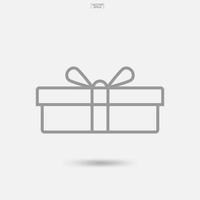 Geschenkbox-Symbol. Weihnachtsgeschenkbox Zeichen und Symbol. Vektor. vektor