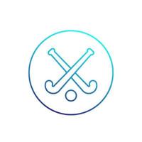 Feldhockey-Symbol im Kreis vektor