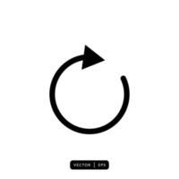 uppdatera ikon vektor - tecken eller symbol