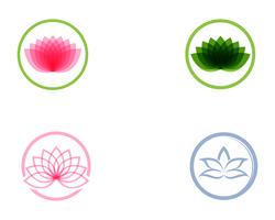 Lotus-Blumenlogo und Symbolvektorschablone vektor