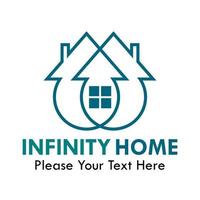 Infinity Home-Logo-Design-Vorlage Illustration. geeignet für professionelle, agentur, fabrik, technologie, branding etc vektor