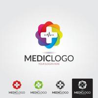 minimal medicinsk logotyp mall - vektor