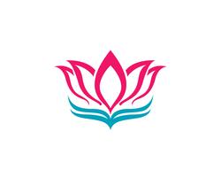 Lotus-Blumenlogo und Symbolvektorschablone vektor