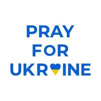 bete für die ukraine, ukrainische flagge betet konzeptvektorillustration. bete für den frieden in der ukraine. ukraine vor russland retten. vektor