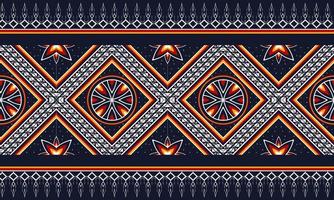 geometrische ethnische orientalische Muster traditionelles Design für Hintergrund, Teppich, Tapete, Kleidung, Verpackung, Batik, Stoff, Vektorillustration. Stickerei-Stil. vektor