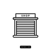 Shop-Icon-Vektor - Zeichen oder Symbol vektor