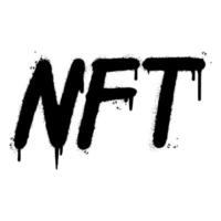 Graffiti-NFT-Wort gesprüht isoliert auf weißem Hintergrund. gesprühtes nft-Schriftart-Graffiti. Vektor-Illustration. vektor