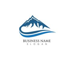 Mountain logotyp och symboler Business Mall Vector