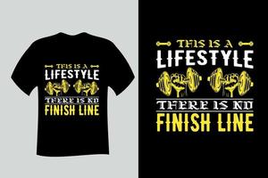 Fitnessstudio-Fitness-T-Shirt-Design vektor