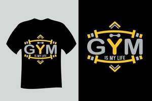 Fitnessstudio-Fitness-T-Shirt-Design vektor