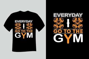 Fitnessstudio-Fitness-T-Shirt-Design vektor