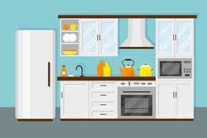 Miniküche für Büro und Zuhause vektor