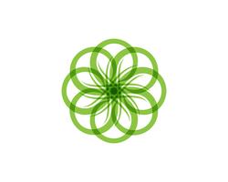 Gröna blad blomma blommönster mönster och symboler på en vit bakgrund vektor